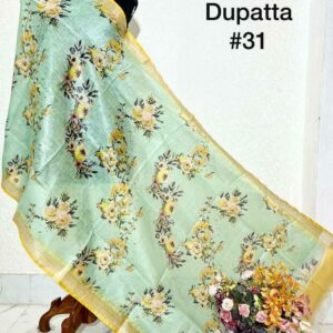 Pure Handloom Linen Digital Print Dupatta