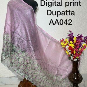 Pure Handloom Linen Digital Print Dupatta
