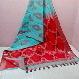 Bhagalpuri Handloom Pure Cotton Ikkat Saree for Women