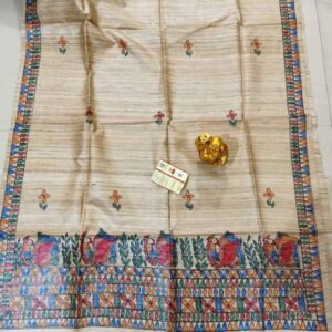 Handwoven Tussar Ghicha Silk Dupatta