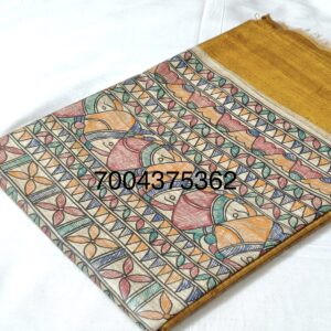 Hand Painting Tussar...