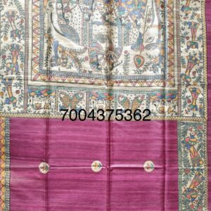 Hand Painting Tussar...