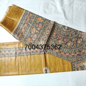 Hand Painting Tussar...