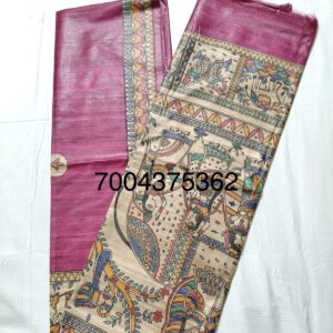 Hand Painting Tussar...