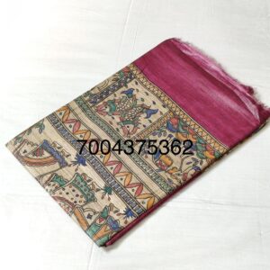 Hand Painting Tussar...