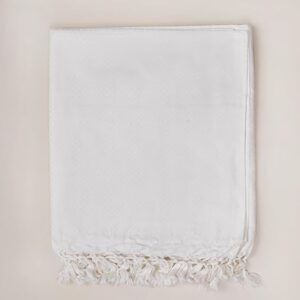 Bhagalpuri Designer Chadar White 52 x 96 inch