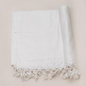 Bhagalpuri Designer Chadar White 52 x 96 inch