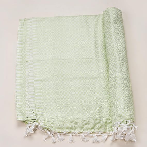 Bhagalpuri Designer Chadar Parrot Green 52 x 96 inch - Image 2