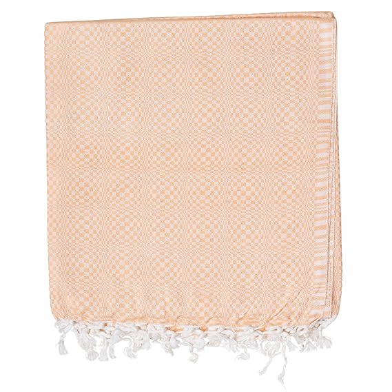 Bhagalpuri Designer Chadar Light Orange 52 x 96 inch - Image 4