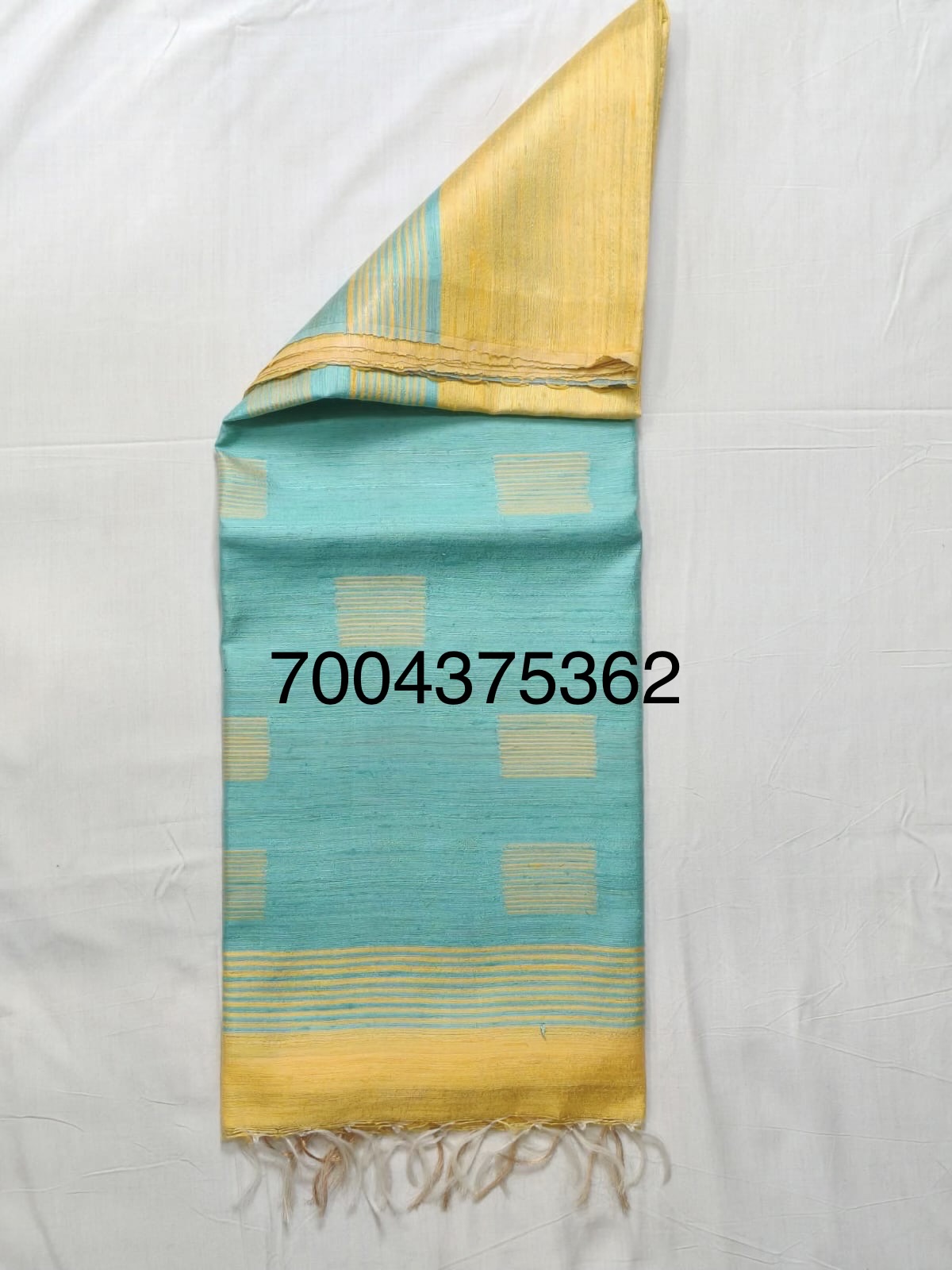 Handloom Woven Pure Dupion Silk Saree - Image 3