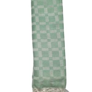 Bhagalpuri Chadar Large Check 52X96 inch Parrot Green