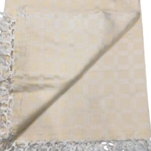 Bhagalpuri Chadar Large Check 52X96 inch Yellow