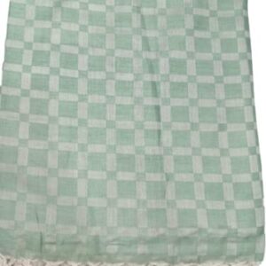 Bhagalpuri Chadar Large Check 52X96 inch Parrot Green