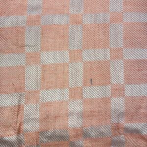 Bhagalpuri Chadar Large Check 52X96 inch Pastel Orange