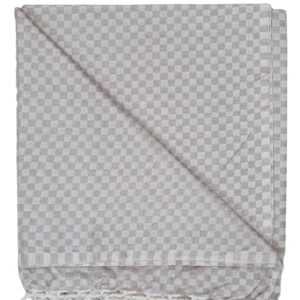 Bhagalpuri Chadar Small Check 52X96 inch Grey