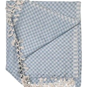 Bhagalpuri Chadar Small Check 52X96 inch Blue
