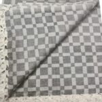 Bhagalpuri Chadar Large Check 52X96 inch Grey