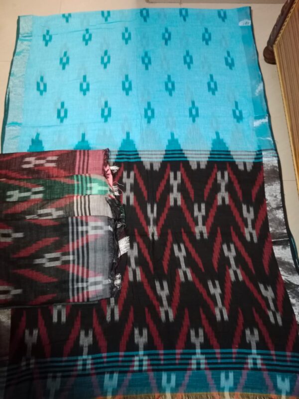 Bhagalpuri Handloom Pure Cotton Ikkat Saree for Women