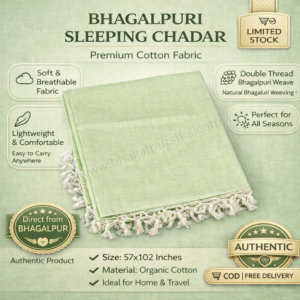 Bhagalpuri Dull Chadar Premium Quality Plane Parrot Green 57x102 inch