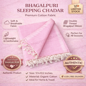 Bhagalpuri Dull Chadar Premium Quality Plane Pink 57x102 inch