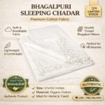 Bhagalpuri Dull Chadar Premium Quality Plane White 57x102 inch