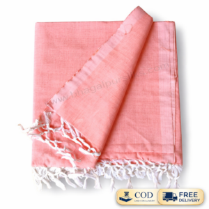 Bhagalpuri Sleeping Chadar for Summer AC Room Plane Pastel Orange 53x96 inch