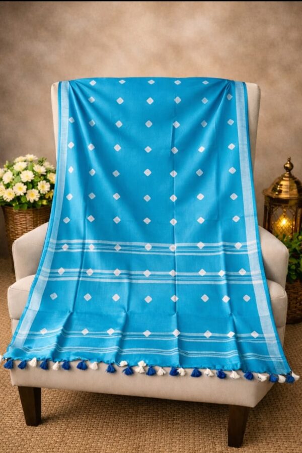 Cotton shibori saree