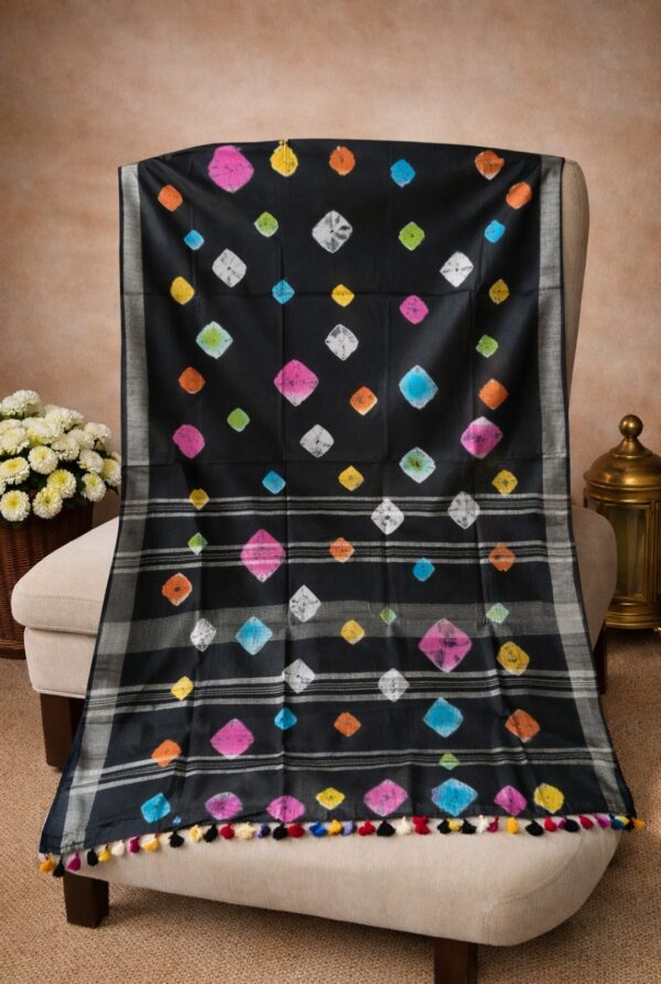 Cotton shibori saree