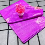 Pure Silk Tussar Ghicha Saree with Woven Zari Border
