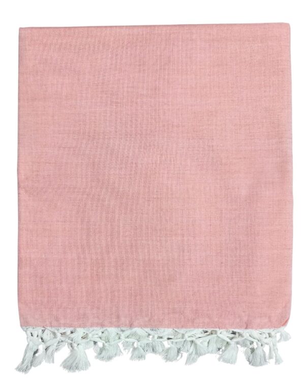 Luxury Plain Bhagalpuri Cotton Chadar 72x102 Inch Pastel Orange–Perfect for Summer