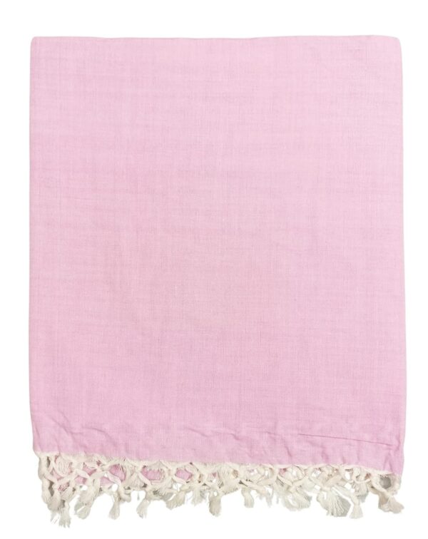 Luxury Plain Bhagalpuri Cotton Chadar 72x102 Inch Pink– Perfect for Summer