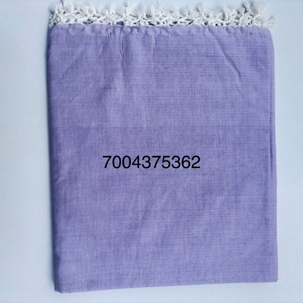 Luxury Plain Bhagalpuri Cotton Chadar 72x102 Inch Purple– Perfect for Summer