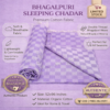 Premium Bhagalpuri Cotton Chadar Checkered Purple-5296 in