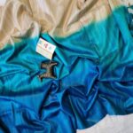 Triple Dye Pure Tussar Ghicha Silk Saree