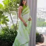 Bhagalpuri Cotton Slub Shibori Saree With Running Blouse