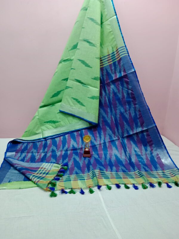 Bhagalpuri Handloom Pure Cotton Ikkat Saree for Women