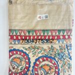 Premium Handloom Pure Desi Tussar Silk Saree | Hand-Painted Madhubani Anchal & Border