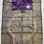 Handloom Tussar Ghicha Silk Saree with Artisan Screen-Printed Pallu & Border–Elegant Lightweight Ethnic Sari