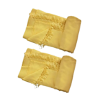 Bhagalpuri Dull Chadar Plane 52x96 in Pack of 2 Yellow